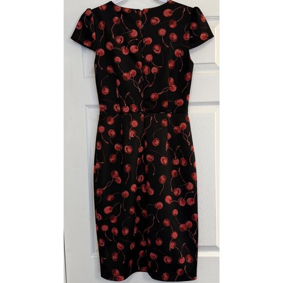 Betsey‎ Johnson Dress Sz 4 Rockabilly Pinup Retro Cherry Print Bombshell 50s 60s - Picture 5 of 15